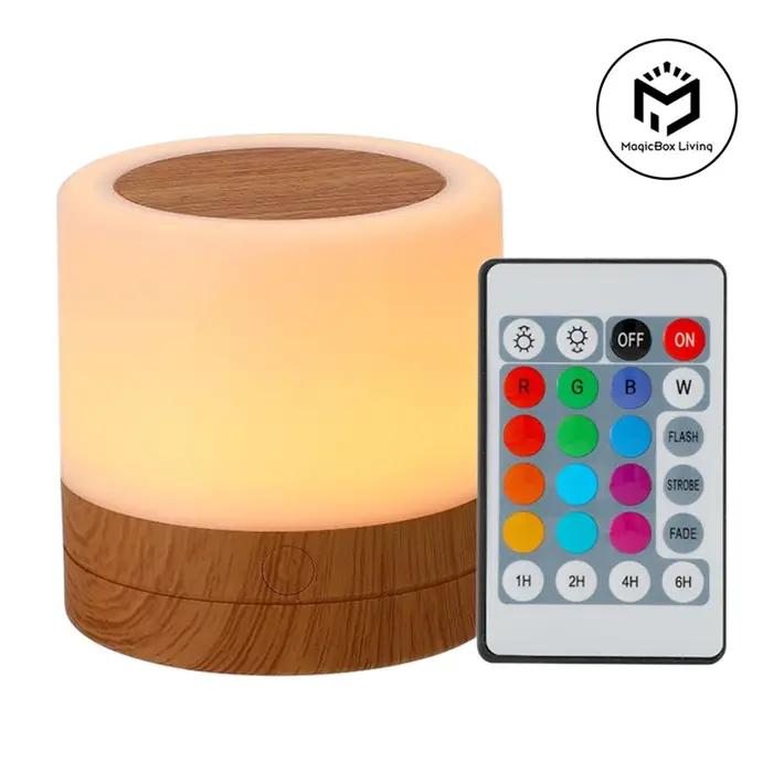 13 couleurs télécommande veilleuse USB Rechargeable lampe tactile Portable Table de chevet