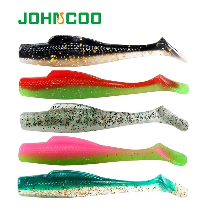 Leurre en silicone souple Johncoo de 80mm lumineux pour pêche en eau douce et en mer océanique à offrir aux pêcheurs passionnés