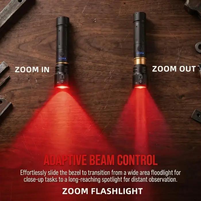 Lampe torche rechargeable Alonefire Zoom haute puissance
