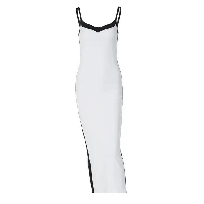 Robe crayon fendue au dos pour femmes, élégante, sexy, batterie con, slim, noire, épissure, abonnés