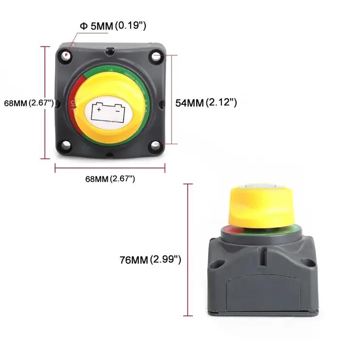 Joli universel de déconnexion de batterie automatique, 3 positions, 12V, 24V, 48V, 300A, commutateur