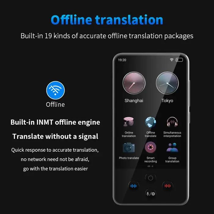 Traducteur portable S85 Pro WiFi 138 langues traduction vocale photo groupe ChatGPT pour voyages de chasse internationaux