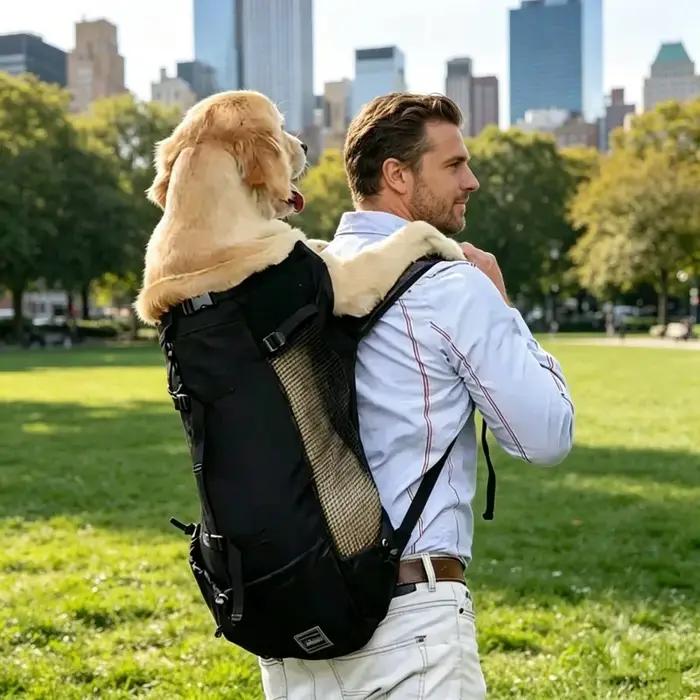 Sac à dos de transport pour chien réglable et durable