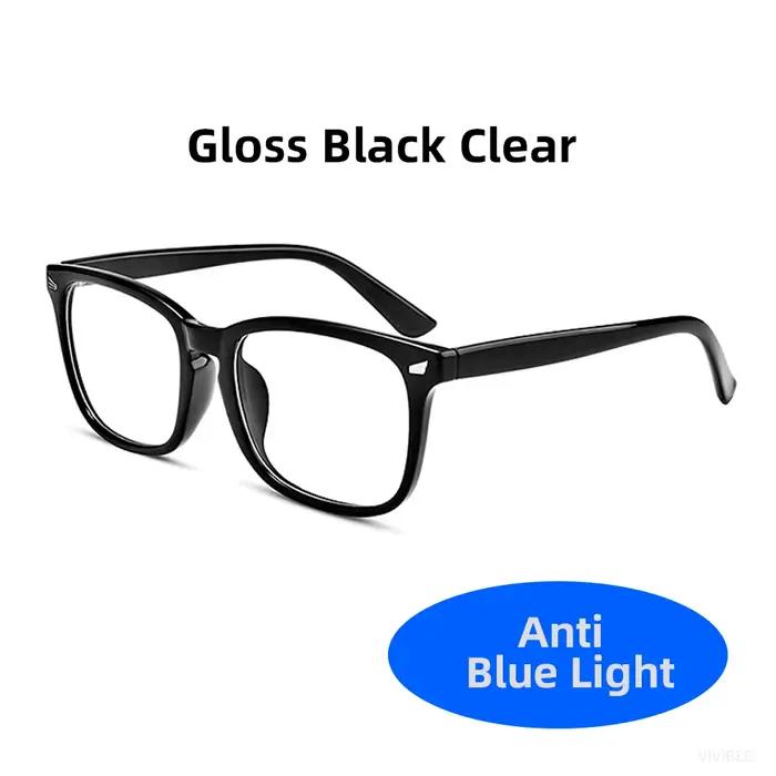 VIVIBEE classique rouge lentille bleu lumière bloquant lunettes carré hommes meilleur sommeil Anti filtre