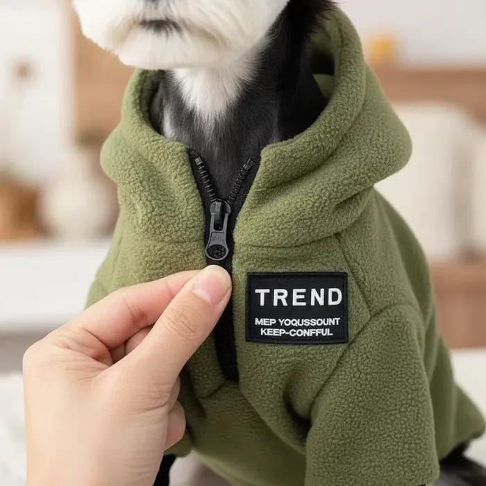 Sweat à capuche chaud en polaire pour chien