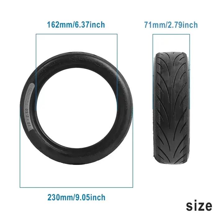 Pneus à gelée Tubeless 10x2.5, pour Segway Ninebot KickScooter F2 F2Plus F2Pro F30D F40D e-scooter,