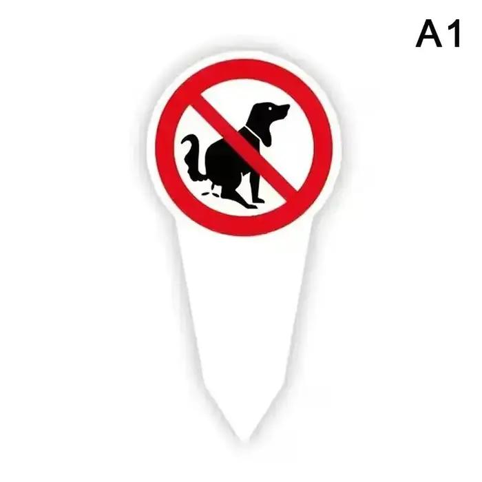 Panneau en plastique « Interdiction de crottes de chien » – Avertissement de propreté pour jardin