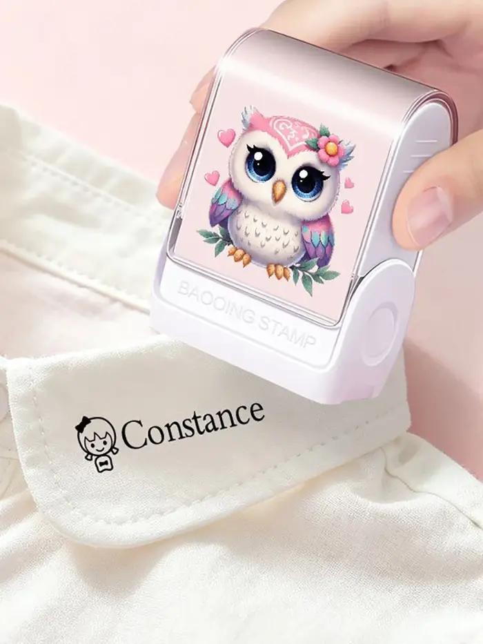  Tampon personnalisé avec encre lavable, pour textiles, chaussures, sacs, livres et tasses, idéal pour l'identification des objets personnels