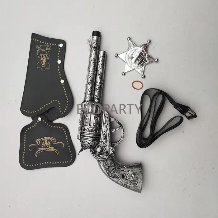 Pistolet rétro de cowboy occidental pour hommes et enfants, accessoire de cosplay, jouet pirate captain, occasion spéciale de déguisement et événement