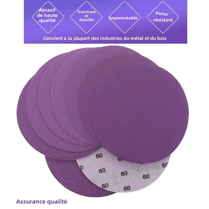 Disques de ponçage 6 pouces crochet et boucle 60-10000 grain papier de verre 150 mm pour ponceuse orbitale aléatoire
