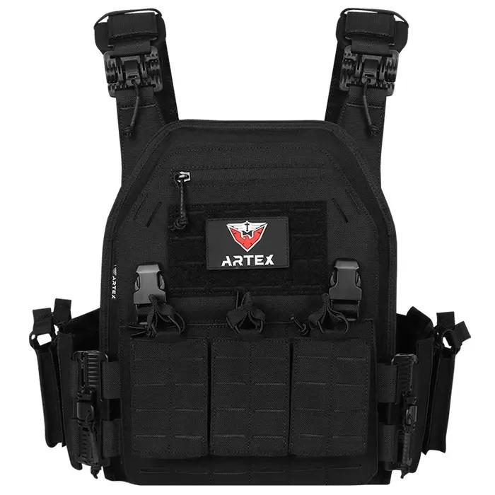 Artex-Gilet de combat léger détachable rapide, gilet tactique découpé au laser, équipement noir pour transporter un transporteur Airsoft, nouveau, 6094