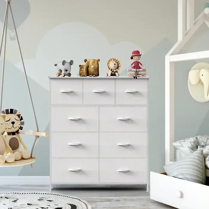 JHK commode pour chambre à coucher avec 9 tiroirs de rangement en tissu armoire grande poitrine organisateur placard