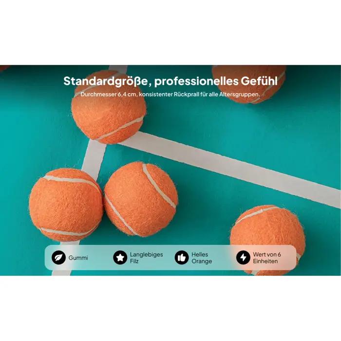 Balles de tennis d'entraînement, lot de 6, haute qualité, pour la pratique professionnelle, équipement de tennis et débutants