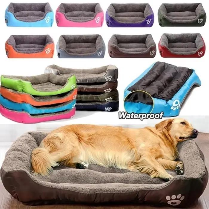 (S-3XL) grand lit pour chien chat 8 couleurs chaud confortable maison