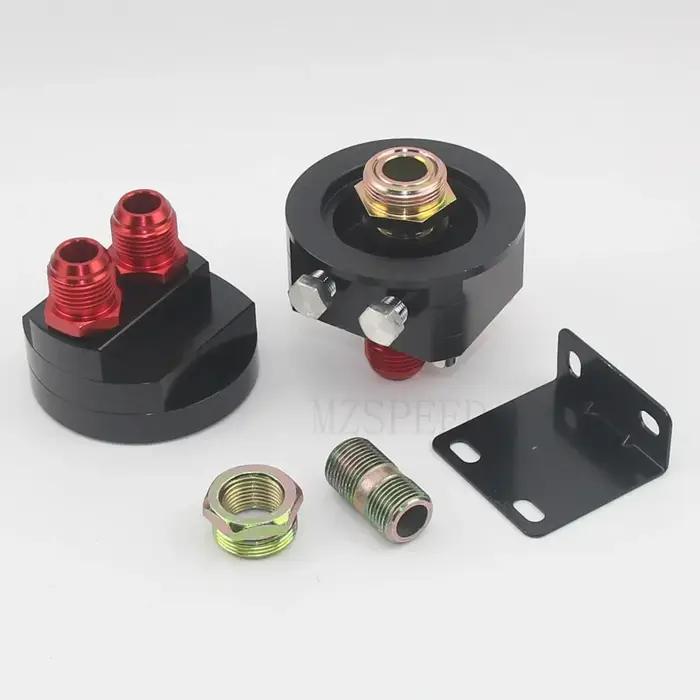 Adaptateur universel de plaque sandwich pour filtre à huile, refroidisseur, noir