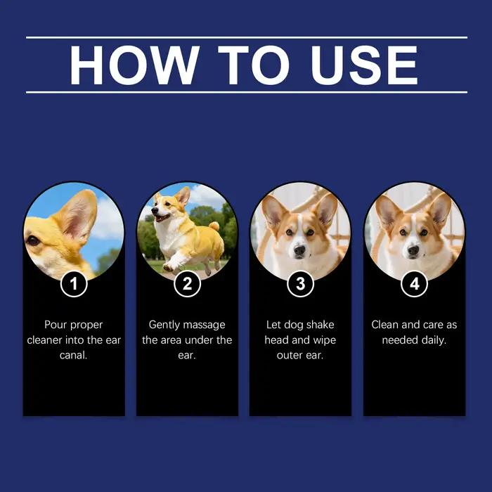 Nettoyant liquide pour oreilles de chien