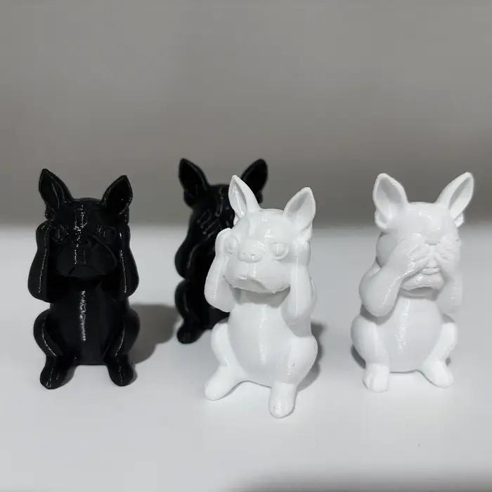 Statue de bouledogue français