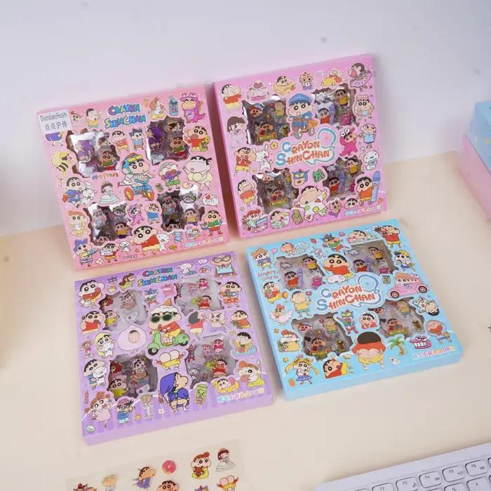 Autocollants Shin-chan Anime Jouets Appliques Transparentes Accessoires Decoration DIY Ordinateur Skateboard Idées Cadeaux Occasions Spéciales