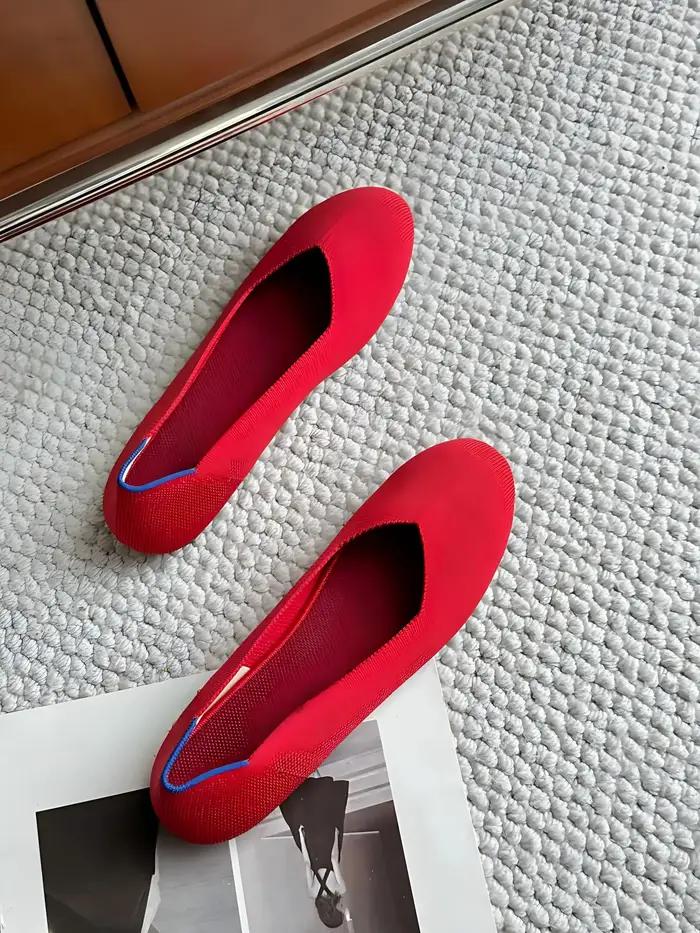 Maggie's Walker – chaussures plates tricotées à bout rond pour femmes, extensibles, classiques, conf