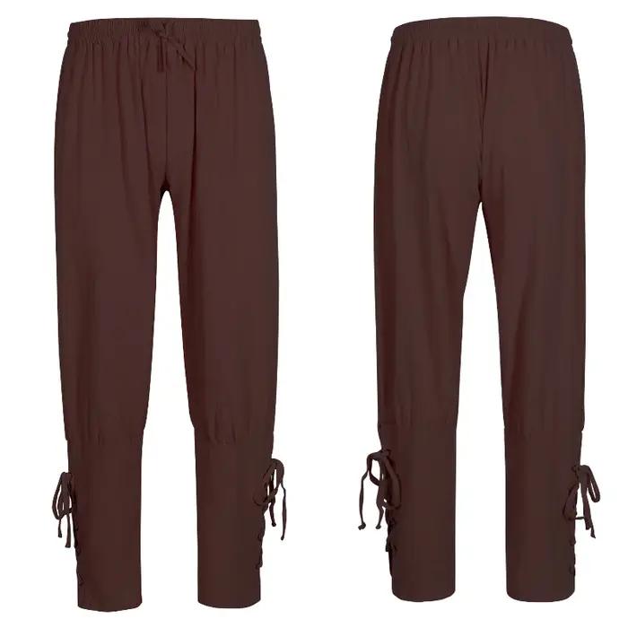 Pantalon gothique médiéval pirate pour costumes - Style vintage punk bandages homme S-5XL