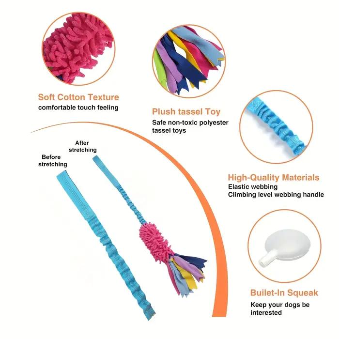 Jouet d'entraînement pour chien corde de traction anti-déchirure peluche résistante aux morsures puzzle interactif pour chiens occasions spéciales activités physiques et mentales