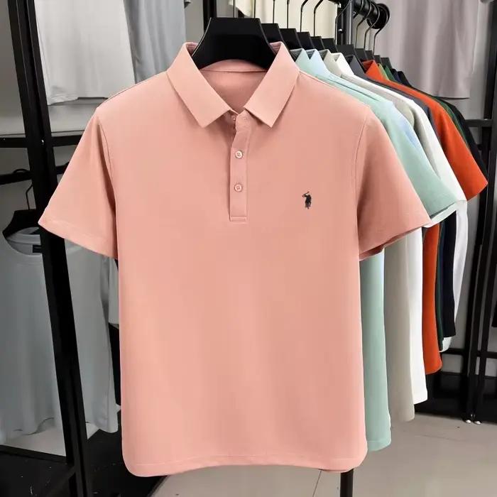 Polo d'été premium pour homme séchage rapide respirant mode business sport manches courtes vêtements pour homme