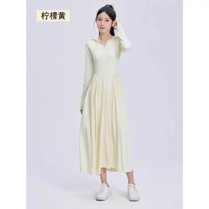 Ensemble de vêtements de Protection UV pleine longueur pour femmes, nouveau Style, jupe Super longue, vêtements d'extérieur de Protection solaire, Style vent féerique, été 2025