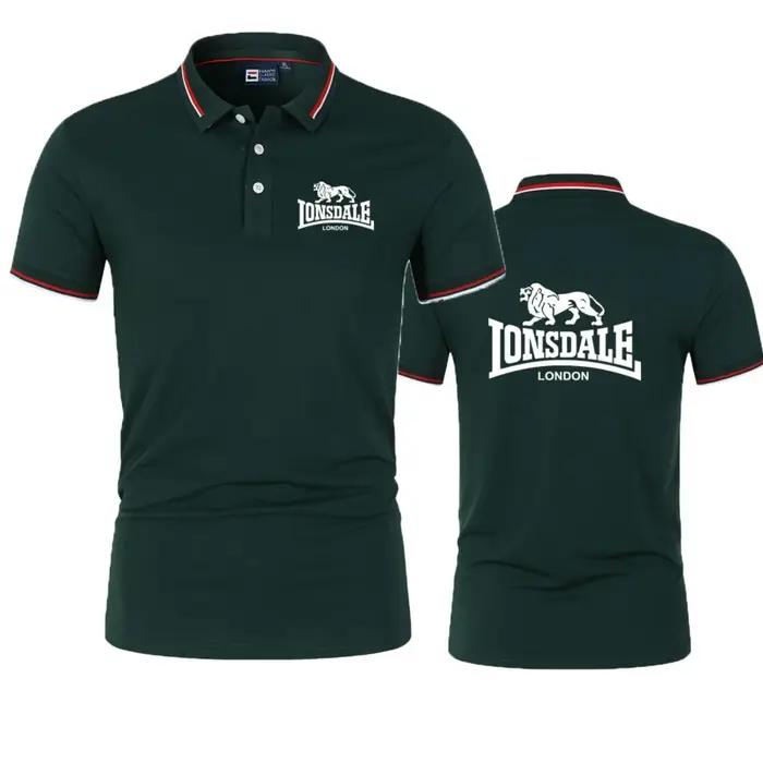 LONSDALE Polo à manches courtes pour hommes, nouveau haut décontracté de style streetwear d'été pour