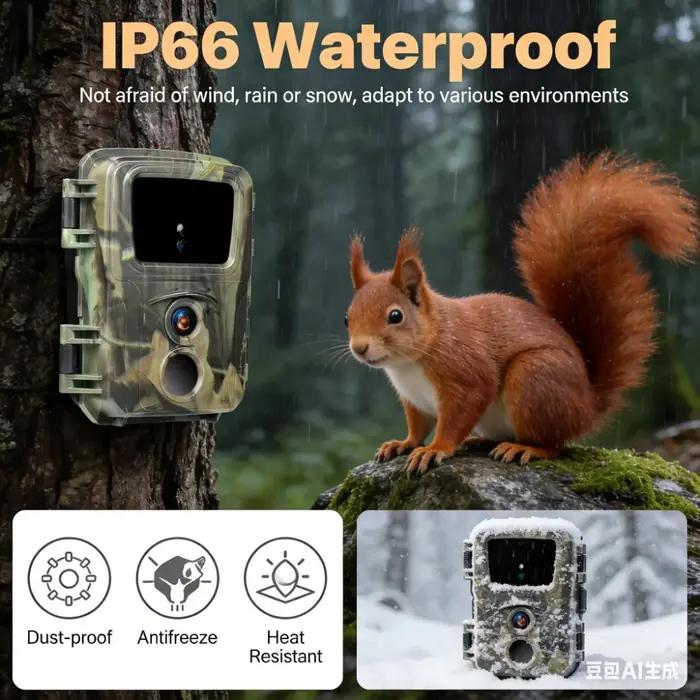 Caméra de chasse miniature d'extérieur 24MP 1080P pour la faune