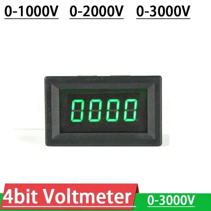 Voltmètre LED 4 bits DC 0-1000V 2000V 3000V, affichage numérique LED de haute précision, voltmètre h