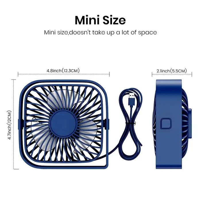 TOPK Mini ventilateur portable, table de ventilateur de bureau USB, ventilateur personnel silencieux