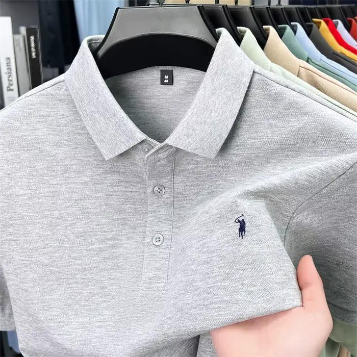 Polo d'été premium pour homme séchage rapide respirant mode business sport manches courtes vêtements pour homme