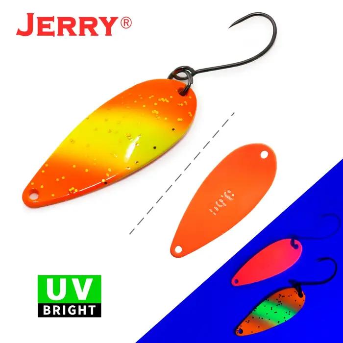 Leurre UV Micro Cuillère de Jerry pour Pêche de Truite, Chabot et Perche en Laiton Couleurs Assorties Occasions Spéciales