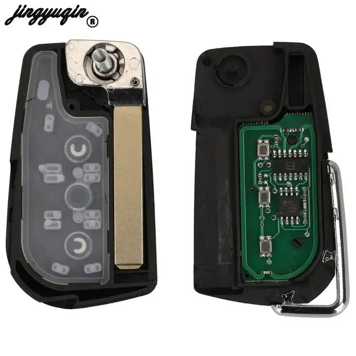 Jingyuqin-Clé télécommande de voiture à rabat, 2BT, 107 MHz, ID46/4D70, puce 89785-0H901, pour Toyot