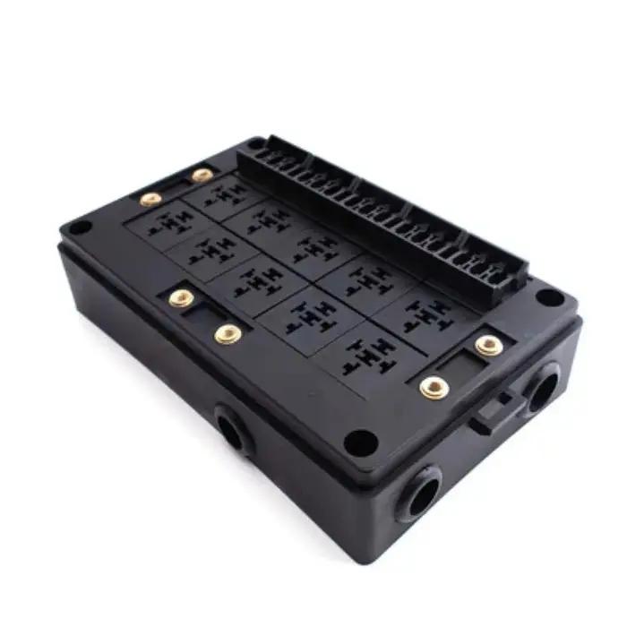 Porte-fusible à lame multicanal universel boîte de prise de voiture automobile marine centrale électrique moteur 12 15 voies or vert armée sécurité efficacité robustesse