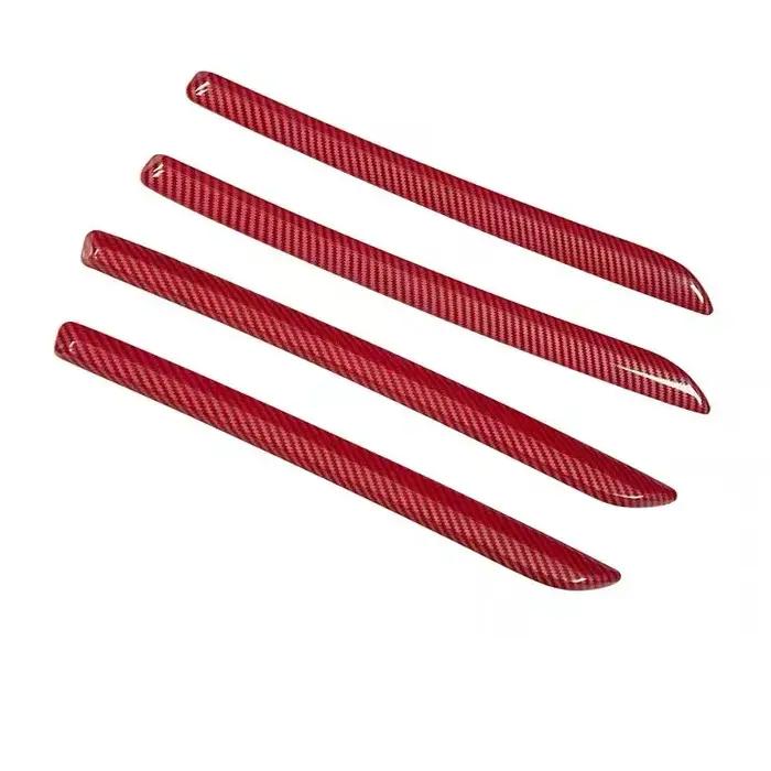 Bandes de garniture de tableau de bord de Console centrale rouge, autocollants de couverture de déco