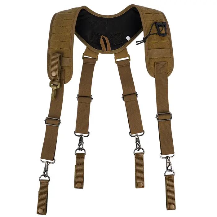 Bretelles à crochet en métal pour service, ceinture militaire SFP, bretelles de police, loi poly