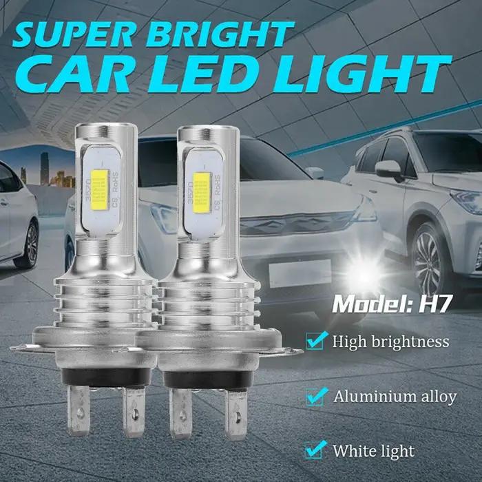 Ampoules LED H7 H1 H8 H9 H11 9005 9006, 2 pièces, HB3 HB4 CSP, phare Super lumineux, lampe DRL 6000K