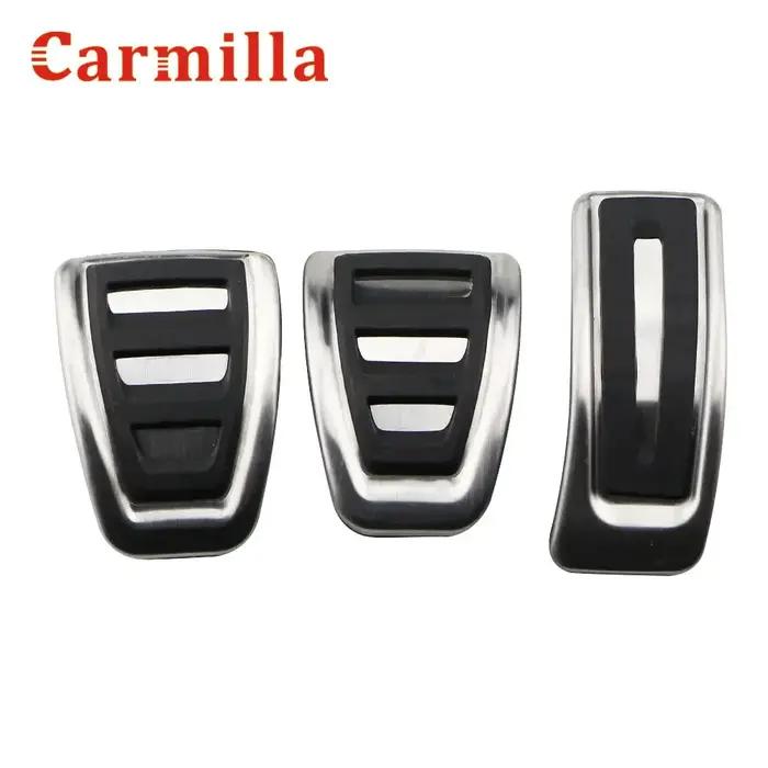 Carmilla – pédales de voiture pour Audi A4 B8 A6 A7 A8 S4 RS4,A5 S5 RS5 8T Q5 SQ5 8R, couvercle de p