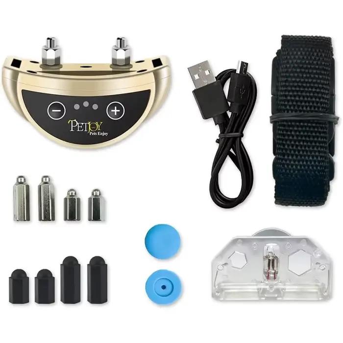 Collier de dressage pour chien, collier anti-aboiement automatique, collier anti-aboiement pour chien rechargeable par USB, collier de dressage pour chien avec choc électrique et bip sonore 