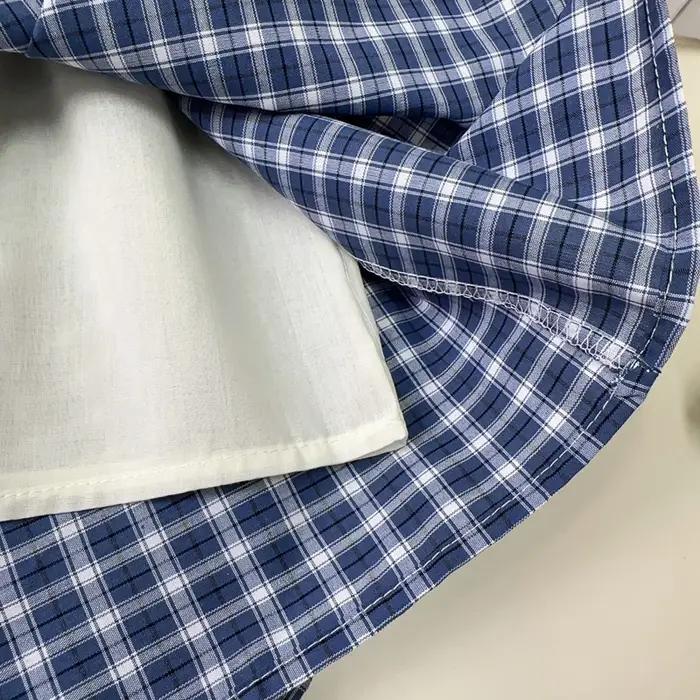 Ensemble de vêtements d'été pour filles, T-Shirt à manches courtes + jupe à carreaux imprimé ours de