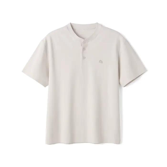SIMWOOD Nouveauté Été 2026 T-shirts Homme en Tissu Sorona 230 g/m² Col Henley Grandes Tailles Vêteme