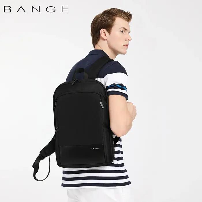 BANGE mince hommes d'affaires extensible étanche 15.6 "sac à dos pour ordinateur portable mode mâle