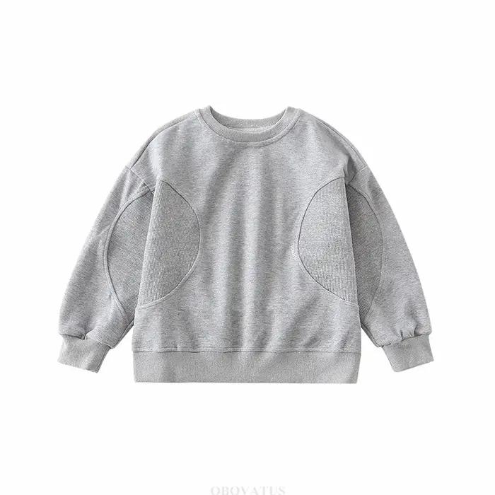 Sweat-shirt de couleur grise pour toute la famille, tenue assortie, papa, maman et fils, fille, mêmes vêtements coréens, automne
