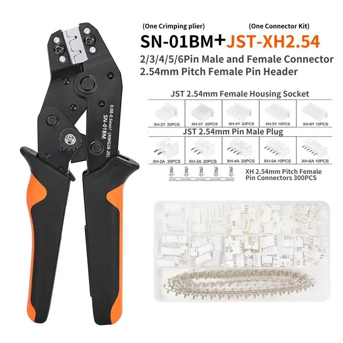 01BM Micro connecteur cliquet sertissage outil Kit Jst PH2.0/XH2.54 bornes fil pince à sertir ensemble Mini