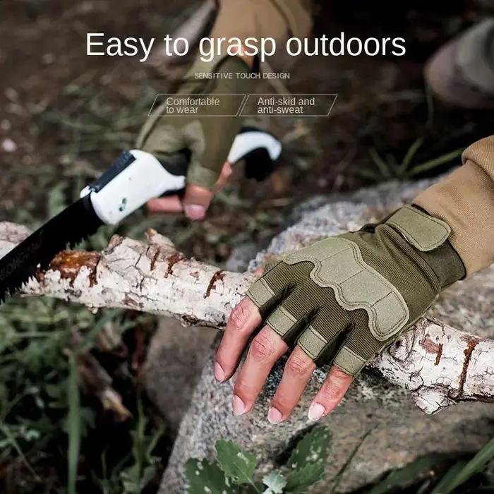 Gants mi-doigts chasse hommes femmes randonnée vélo équitation camping résistants respirants