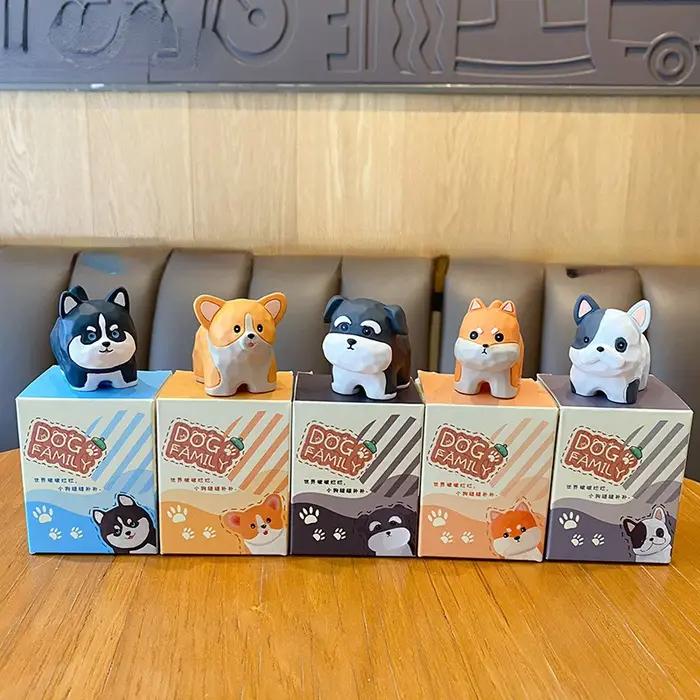 Ornements d'animaux debout de la famille des chiens
