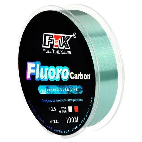 FTK 100M ligne de pêche à revêtement fluorocarbone 4.14LB-34.32LB