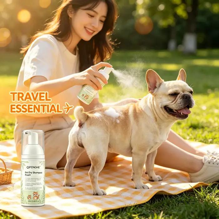 Shampooing sec en mousse pour chats et chiens