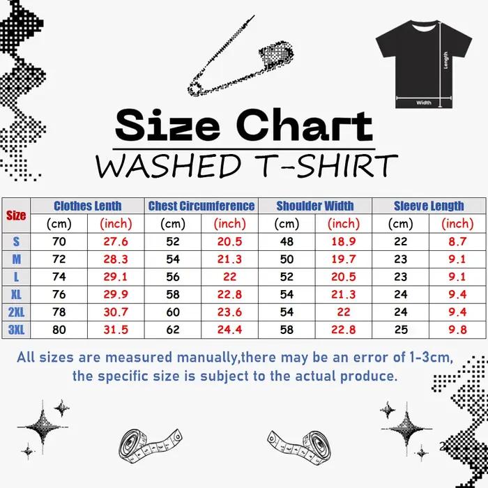 T-shirt délavé Life is Strange, vêtements de personnalité, adaptés à toutes les saisons, grande tail